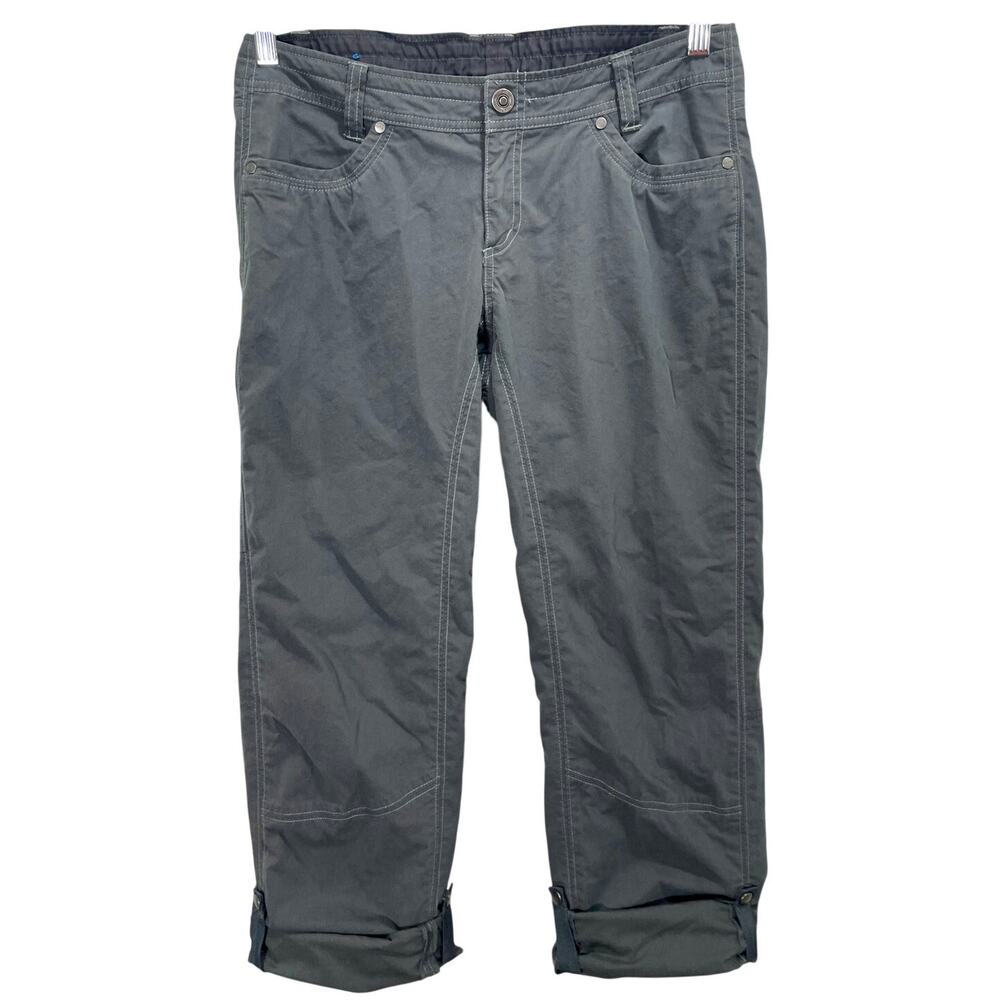 KÜHL Convertible Roll-up Hiking Pants Cuff Hem Dark Gray Women's Size 10 Utility